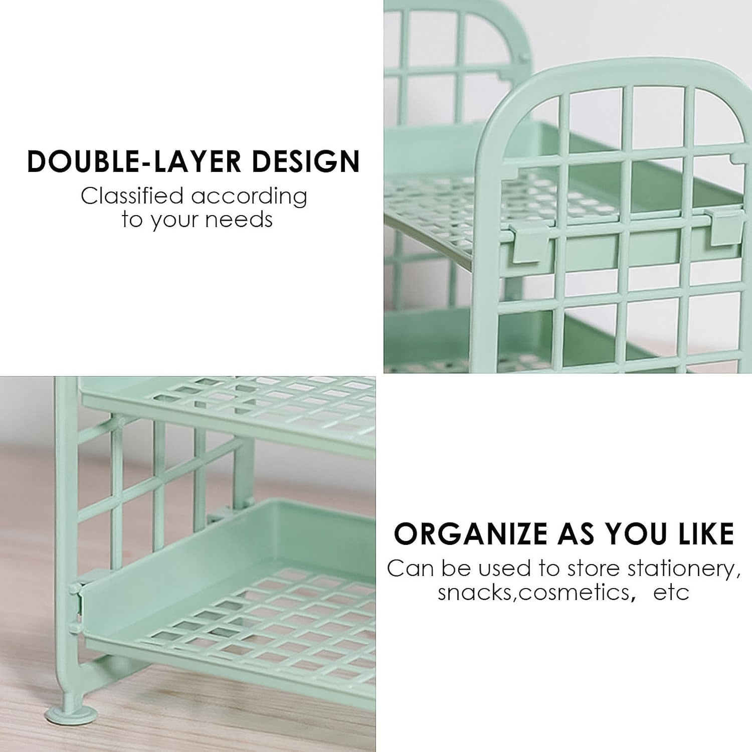 2Layer Foldable Plastic Small Storage Shelf / Rack (1 Pc / Mix Color) 2Layer Foldable Plastic Small Storage Shelf / Rack (1 Pc / Mix Color)
